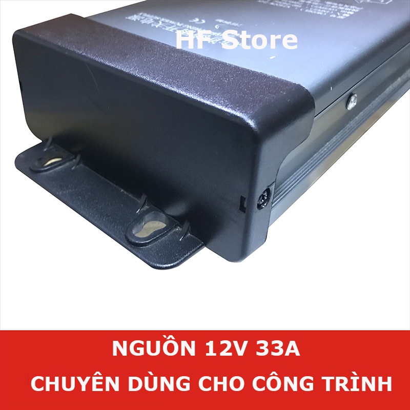 Nguồn 12V 33A 400W Nguồn nhôm 12V dùng ngoài trời có quạt tản nhiệt chống nước chất lượng cao