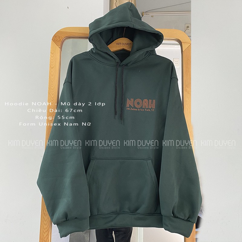 Áo Hoodie NOAH Áo Hoodie Nỉ Ngoại Dày Dặn Mũ To 2 Lớp Form Rộng Unisex Nam Nữ [Ảnh Thật + Video]