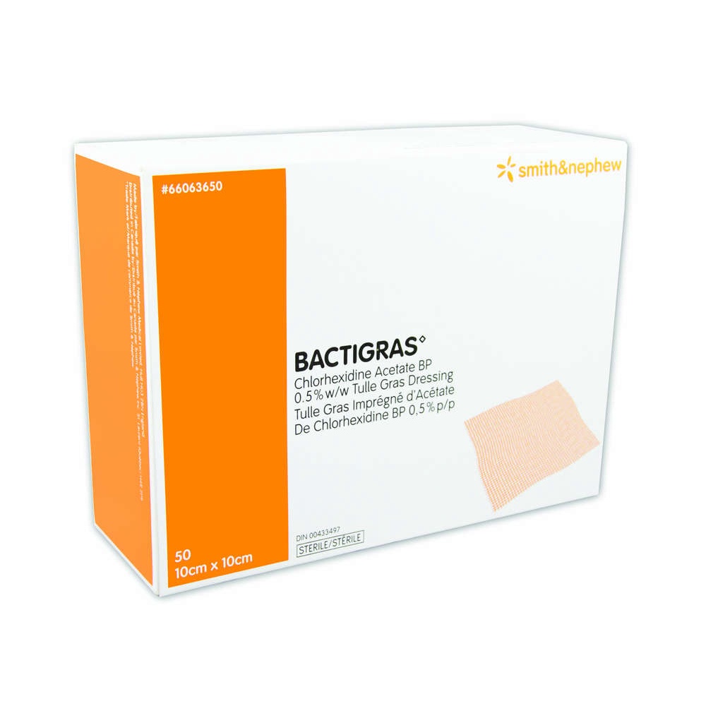 Gạc mỡ BACTIGRAS chống dính, kháng khuẩn Smith & Nephew - Chăm sóc vết bỏng, vết thương mới