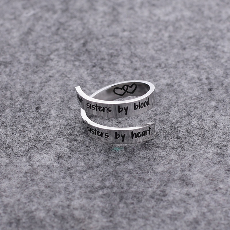 Nhẫn Đeo Tay Khắc Chữ Bestie Thời Trang Cho Chị Em Gái