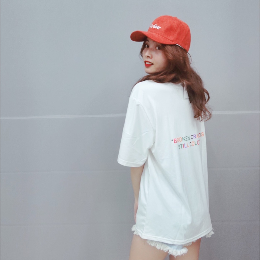 Áo Thun UMAD Oversize Tay lỡ Unisex mẫu CINDER CRAYONS Form rộng Freesize cổ tròn chất cotton phong cách Hàn Quốc siêu h