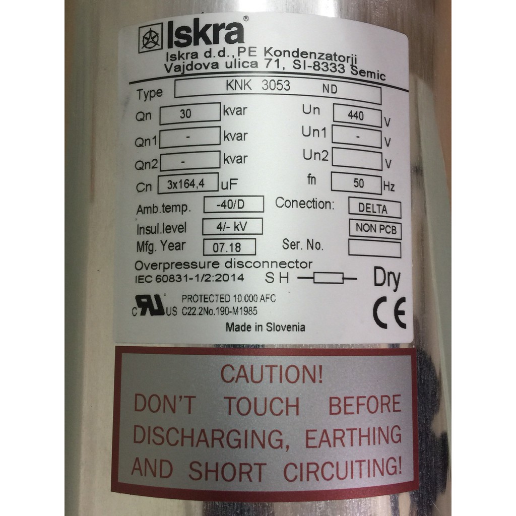 Tụ bù ISKRA - 440V/50Hz