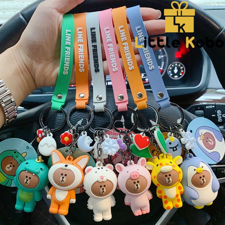 Móc Khóa Line Friends Móc Khóa Gấu Brown Hàng Cao Cấp