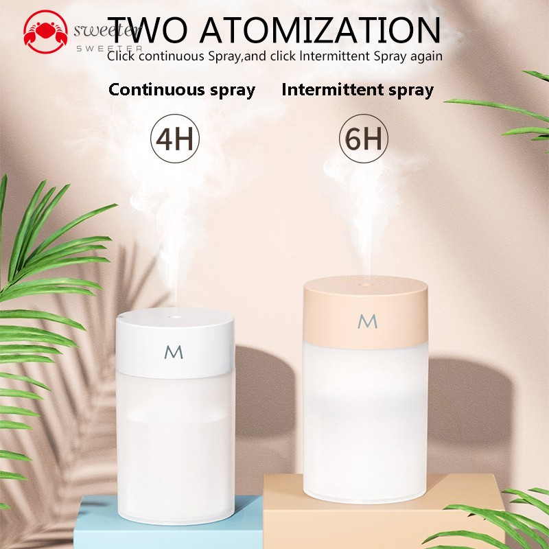 sweeter Simple Humidifier 260ml USB Ultrasonic Air Humidificador Car Mist Maker Aroma with Atmosphere Light Home