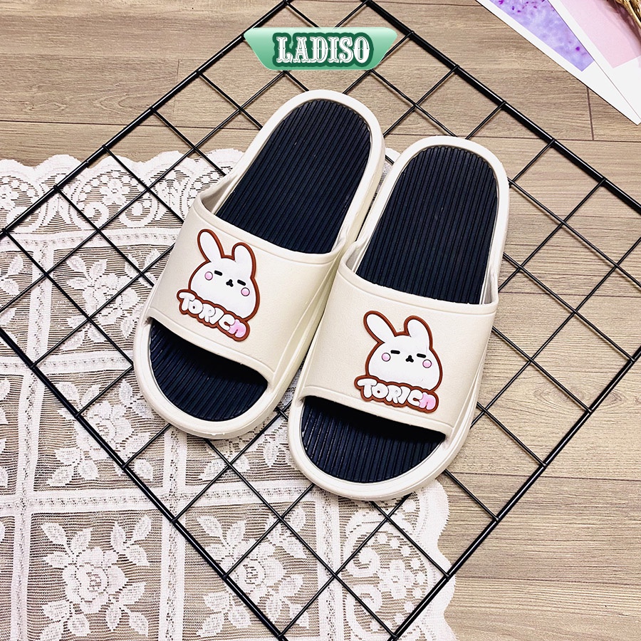 Dép nữ quai ngang hình thỏ dép nữ đế cao 3cm, dép quai ngang chất liệu Eva cao cấp LADISO TT389 hot trend 2022