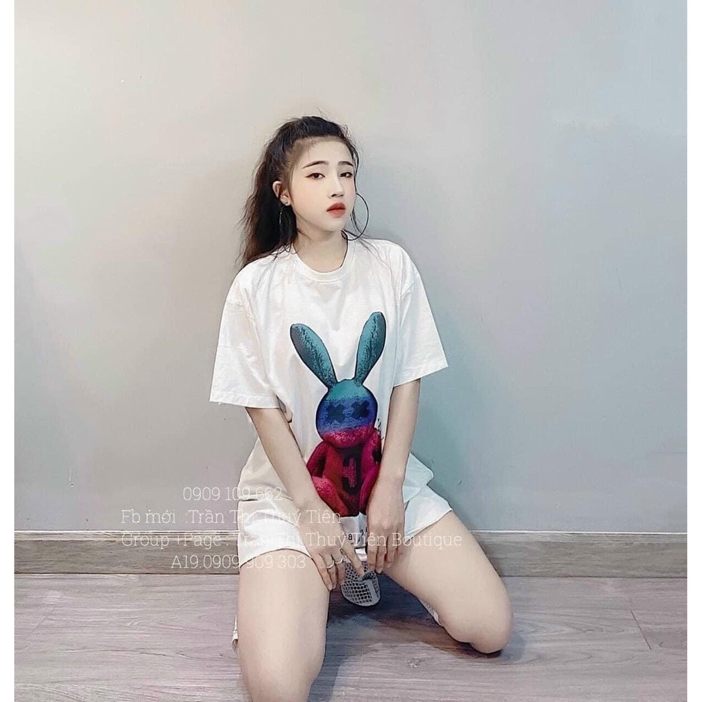 Áo Thun Quảng Châu Nam Nữ Hình Thỏ Bad Rabbit [CHẤT MÁT, KHÔNG XÙ] Áo Phông Nam Nữ Hàng Quảng Châu Cao Cấp Mới Về