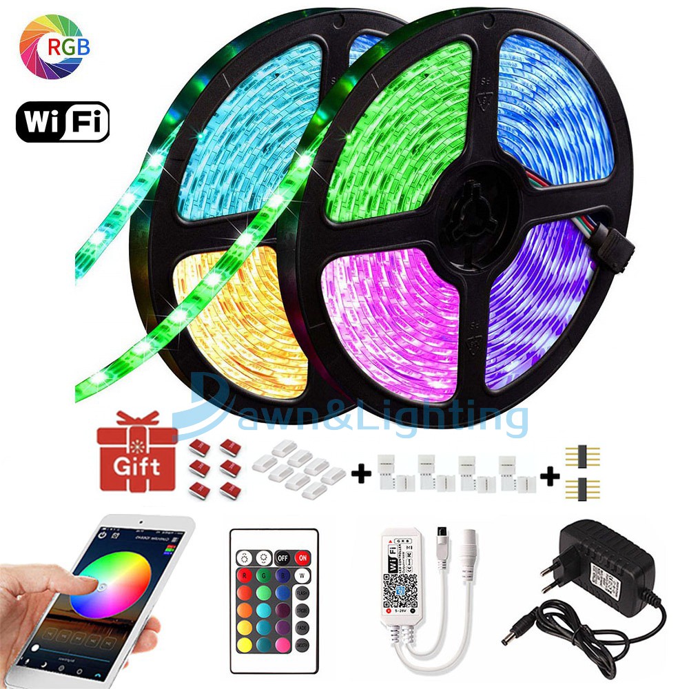 Dây Đèn LED 20m RGB 2835 Bóng Kèm Điều Khiển Từ Xa