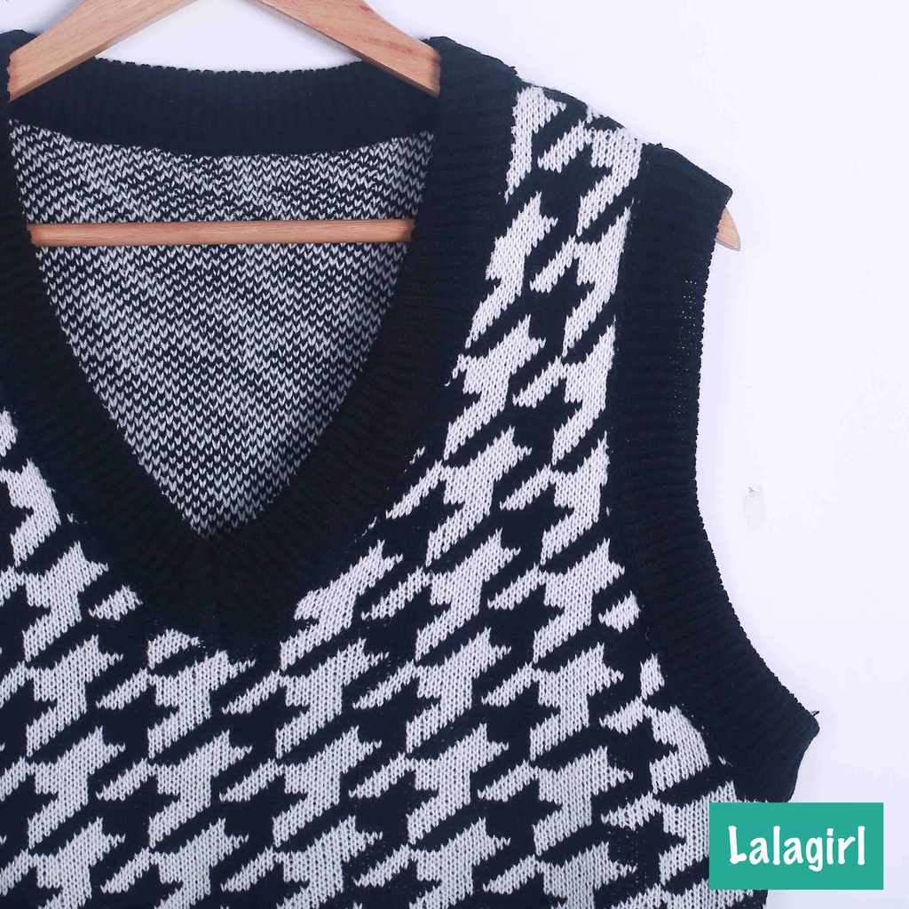 Áo gile nữ len cổ chữ V không tay màu sắc vintage phong cách Hàn Quốc [GZZ] | BigBuy360 - bigbuy360.vn