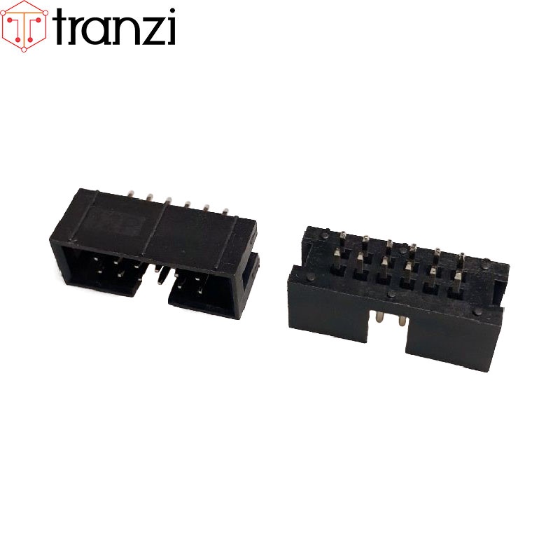 Giắc cắm header 2.54mm IDE IDC DC3 2x6P chân cắm thẳng đen - túi 10 cái