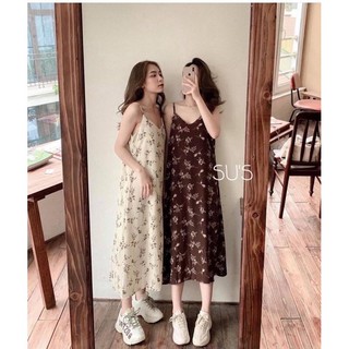 Váy hoa hai giây siêu xinh cho mùa hè