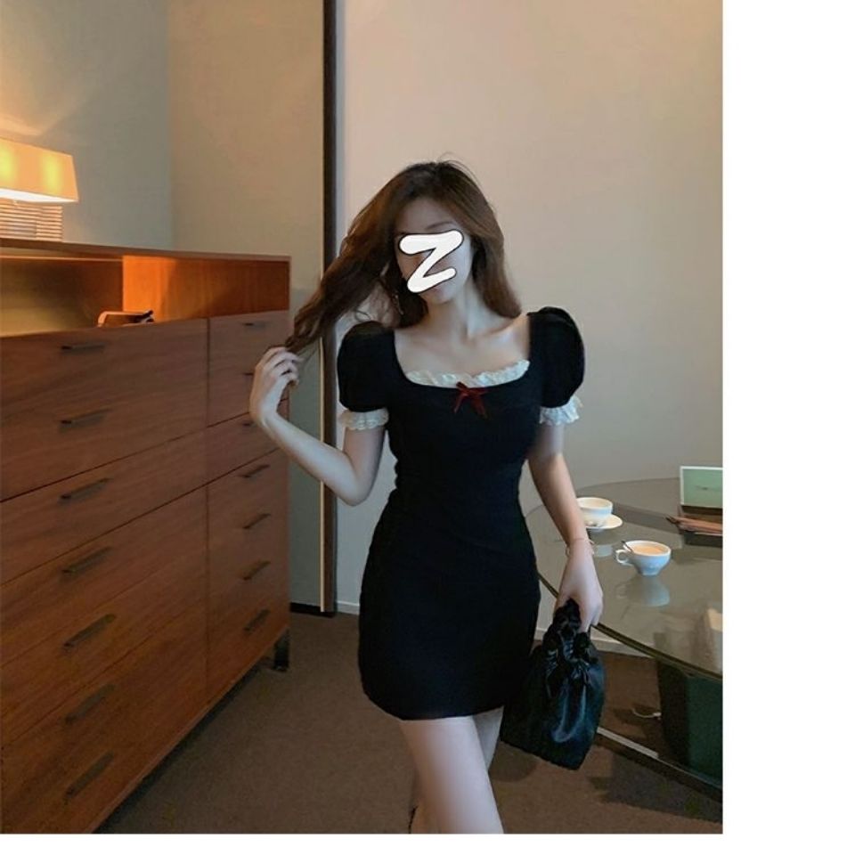 Đầm Nữ Cổ Vuông Tay Phồng Thắt Nơ Eo Thời Trang | BigBuy360 - bigbuy360.vn