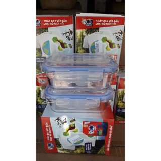 BỘ 2 THỐ THUỶ TINH OMO