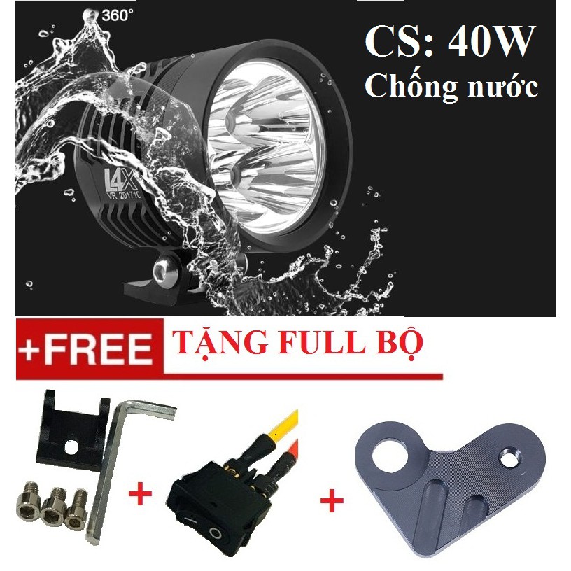 Đèn Led Trợ Sáng L4X 40W Sáng Trắng tặng đủ bộ như hình - BIG BANG VIỆT NAM