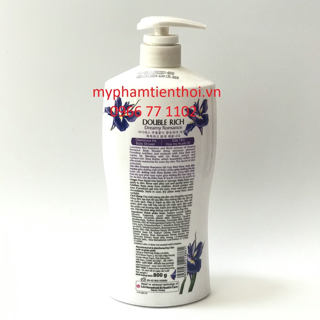 Sữa tắm Double Rich Eva’s Secret hương hoa hồng 800g