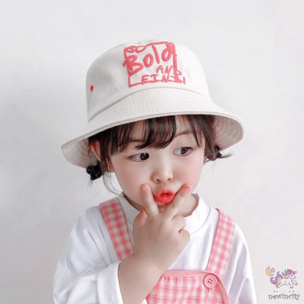 Mũ xô in chữ thời trang Hàn Quốc cho trẻ em