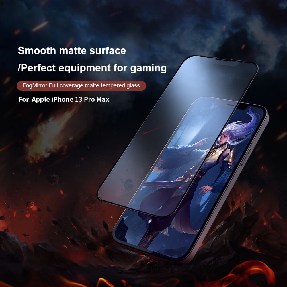 Kính cường lực nhám chống vân tay NILLKIN FrogMirror Matte cho Smart iPhone 14 Pro Max , 13 Pro max , 12 Pro Max