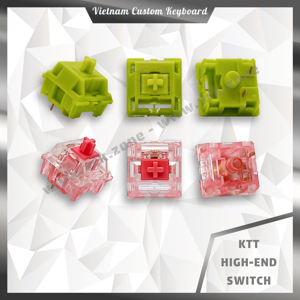 KTT High-End Switch | Strawberry 5 Pin | Matcha | Hiệu Năng Cao Trùm Phân Khúc | Gateron Akko Cherry Jwick | VCK
