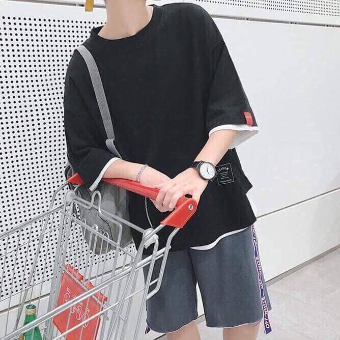 áo thun tay lỡ unisex 85% cotton Nam Nữ form rộng thun cotton DHL swap phong cách Ulzzang.