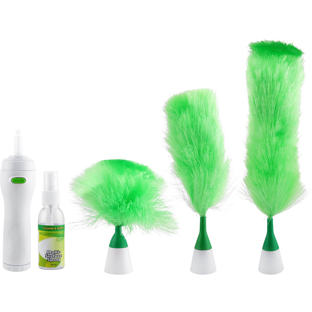 Chổi Quét Bụi Đa Năng Chạy Pin – Nhiều Đầu Chổi