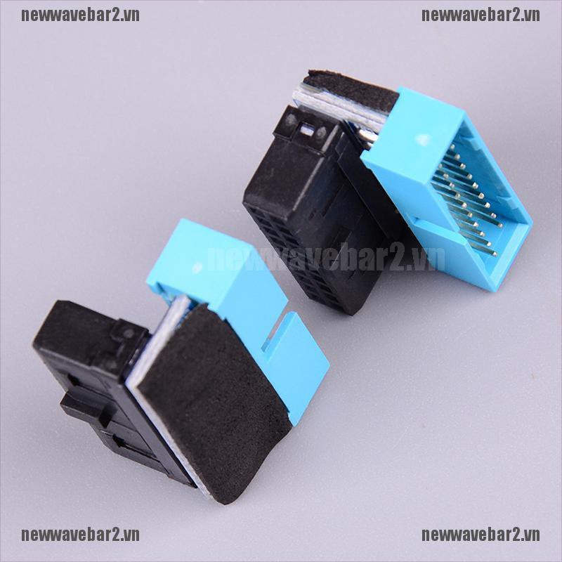 Set 2 Đầu Cắm Usb 3.0 19p 20p 90 Độ Chất Lượng Cao