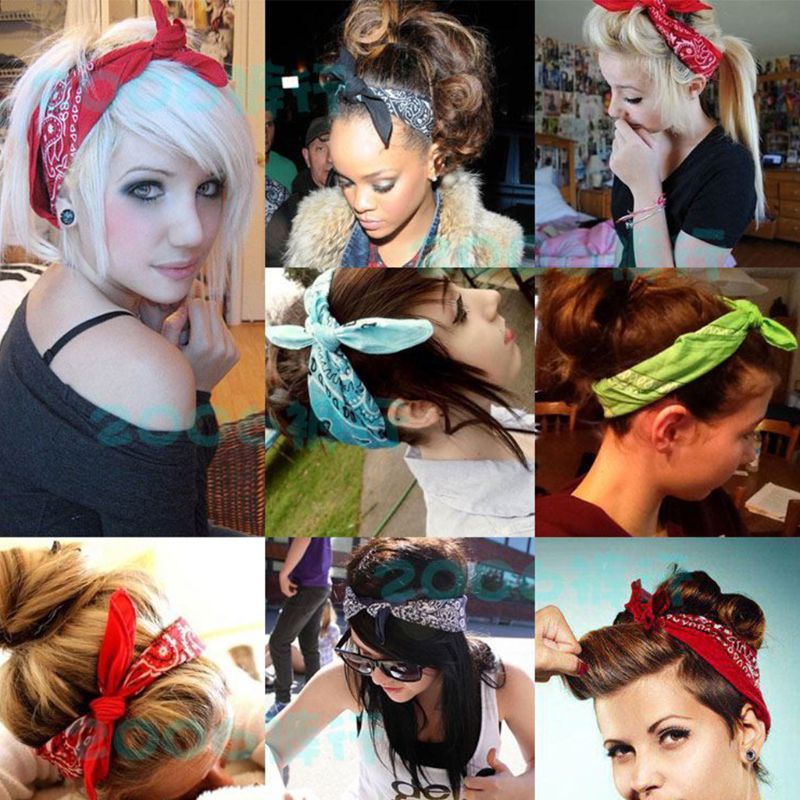 ✿ Khăn Bandana Kẻ Sọc Cầu Vồng Hip Hop