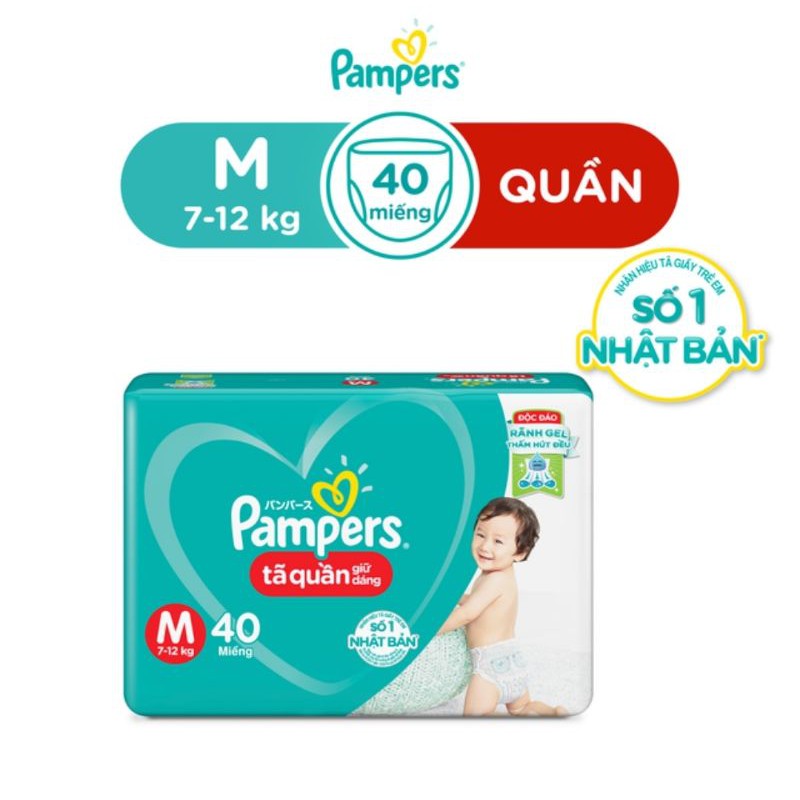 Bỉm quần Pamper M 40,L 36,XL32