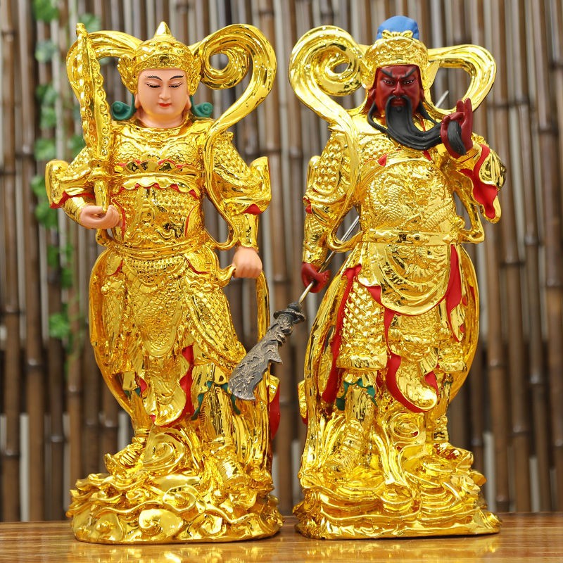 Veda Galan Buddha trang trí Wei Tuo Tian Bồ tát Quan Công trái và phải tướng hộ mệnh Ngô Cái Thần đồ sức hiến cúng