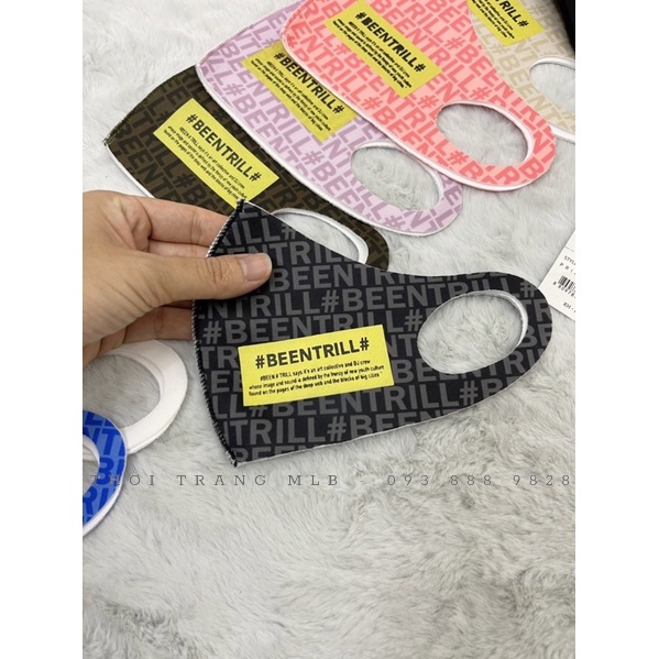 Khẩu Trang Beentrill Chất Liệu Vải Poly Cao Cấp Nhiều Màu Sắc Thoáng Khí, Chống Bụi Thời Trang