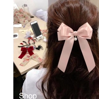 Kẹp tóc nơ lụa satin cao cấp 3 cánh