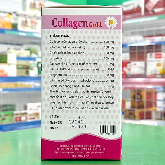 Collagen Gold- Hỗ trợ giúp dưỡng da, chống lão hóa, cải thiện nếp nhăn, Cải thiện tình trạng thiếu hụt nội tiết tố nữ