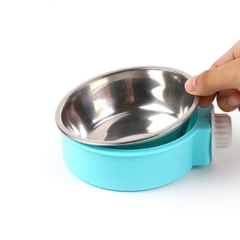 Bát ăn gắn chuồng cho chó mèo tháo rời