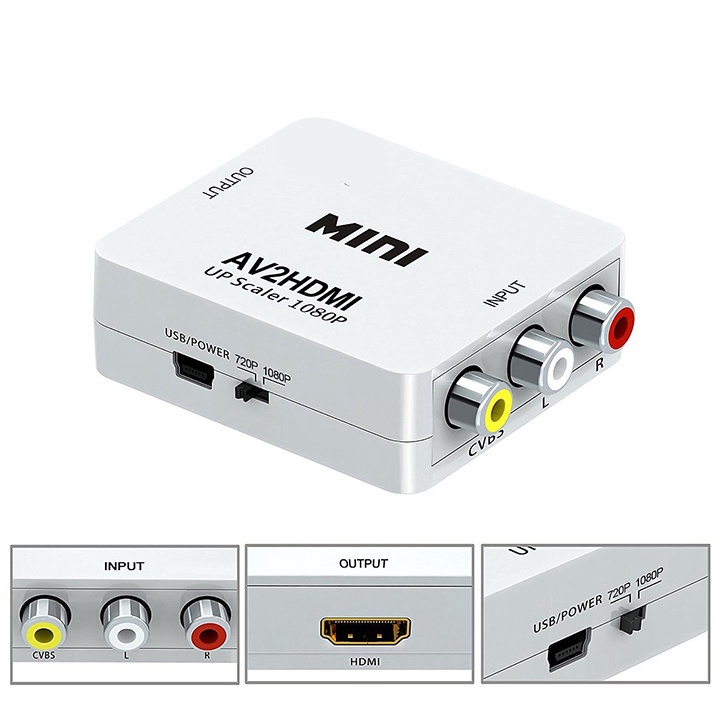 Hộp Chuyển Đổi MINI Chuyển Từ Cổng AV Sang HDMI Full HD