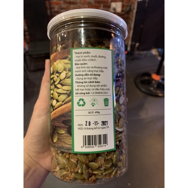 Hạt Bí Xanh Tỏi Ớt 450g Ăn Vặt 492