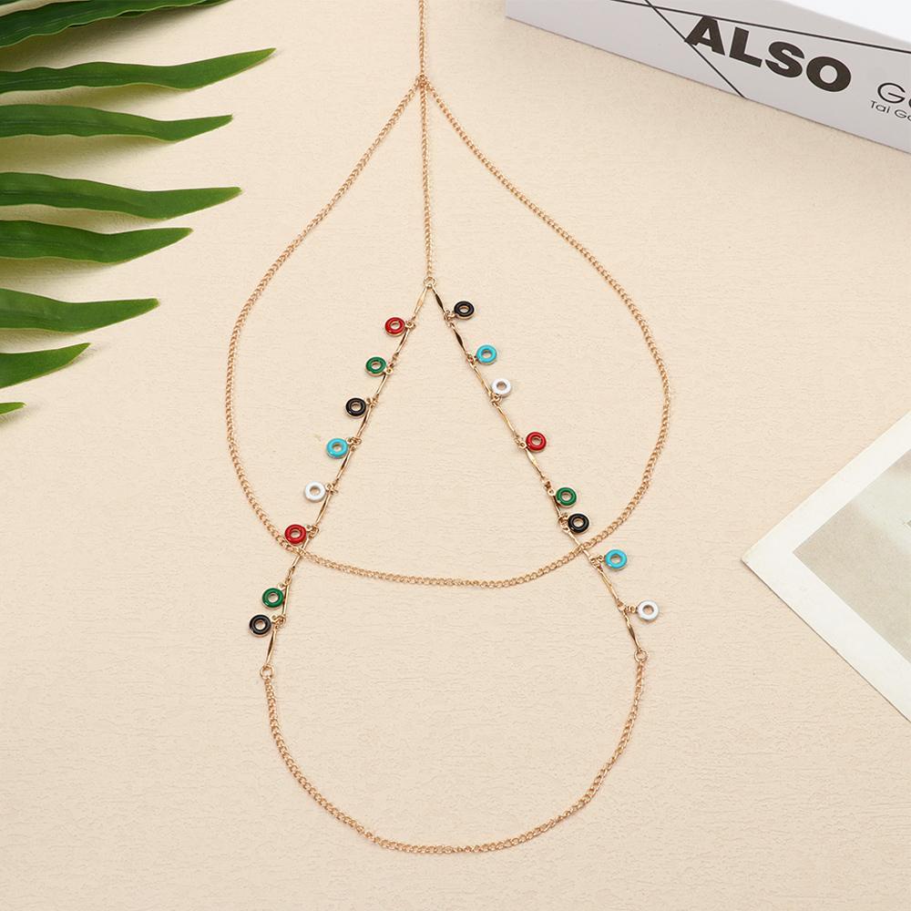 Chuỗi Vòng Đeo Đùi Co Giãn Nhiều Lớp Phong Cách Bohemia