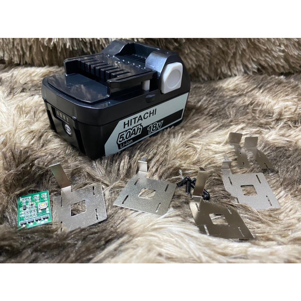 Vỏ Mạch pin Hitachi 5S 18V, nhận sạc Adadpter và có led báo pin. BN.