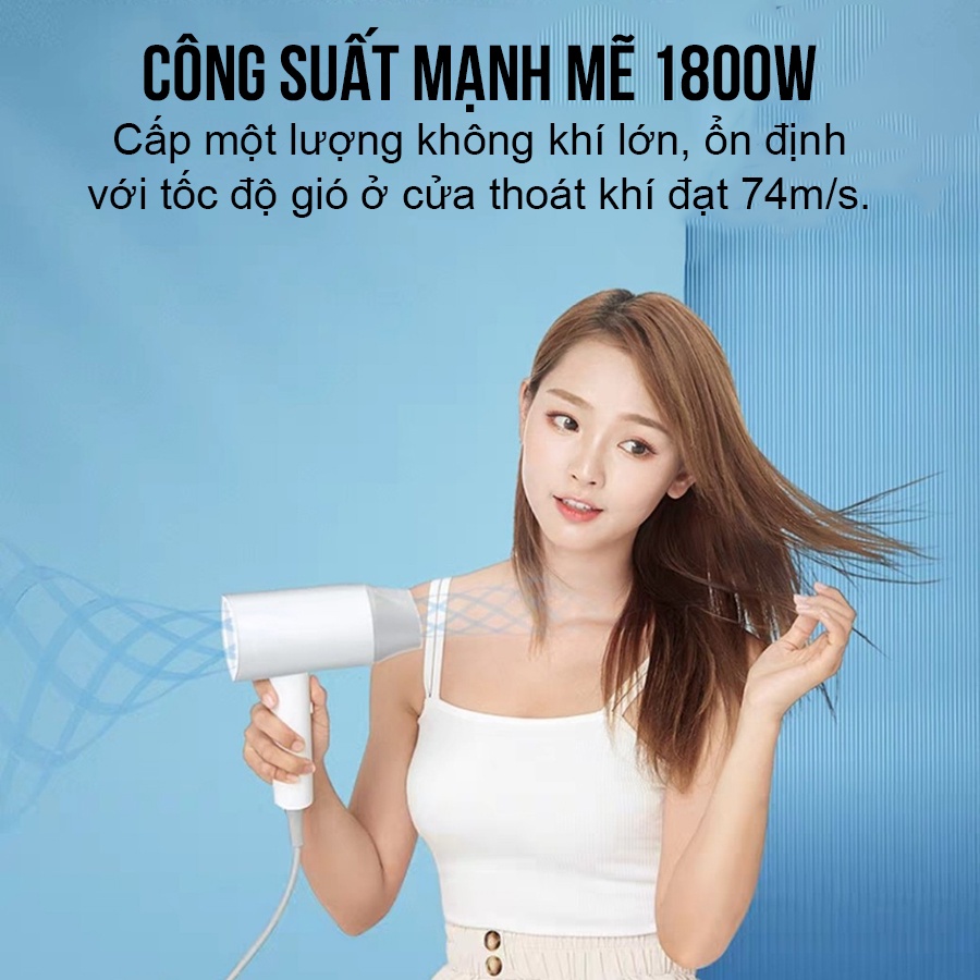 Máy Sấy Tóc Xiaomi Showsee A1-W A2-W 2 Chiều Nóng Lạnh Bổ Sung Ion Âm 1800w Tạo Kiểu Không Gây Hư Tổn Tóc VT160
