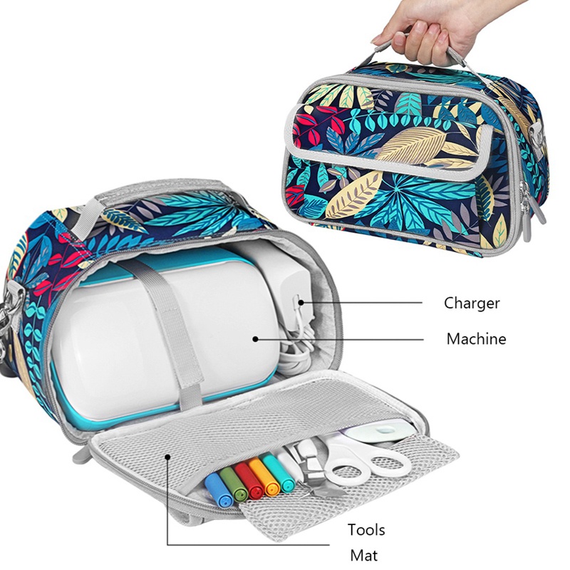 Vỏ bảo vệ cho Máy Cricut Joy &amp; Phụ kiện Túi lưu trữ di động Hộp đựng Print)