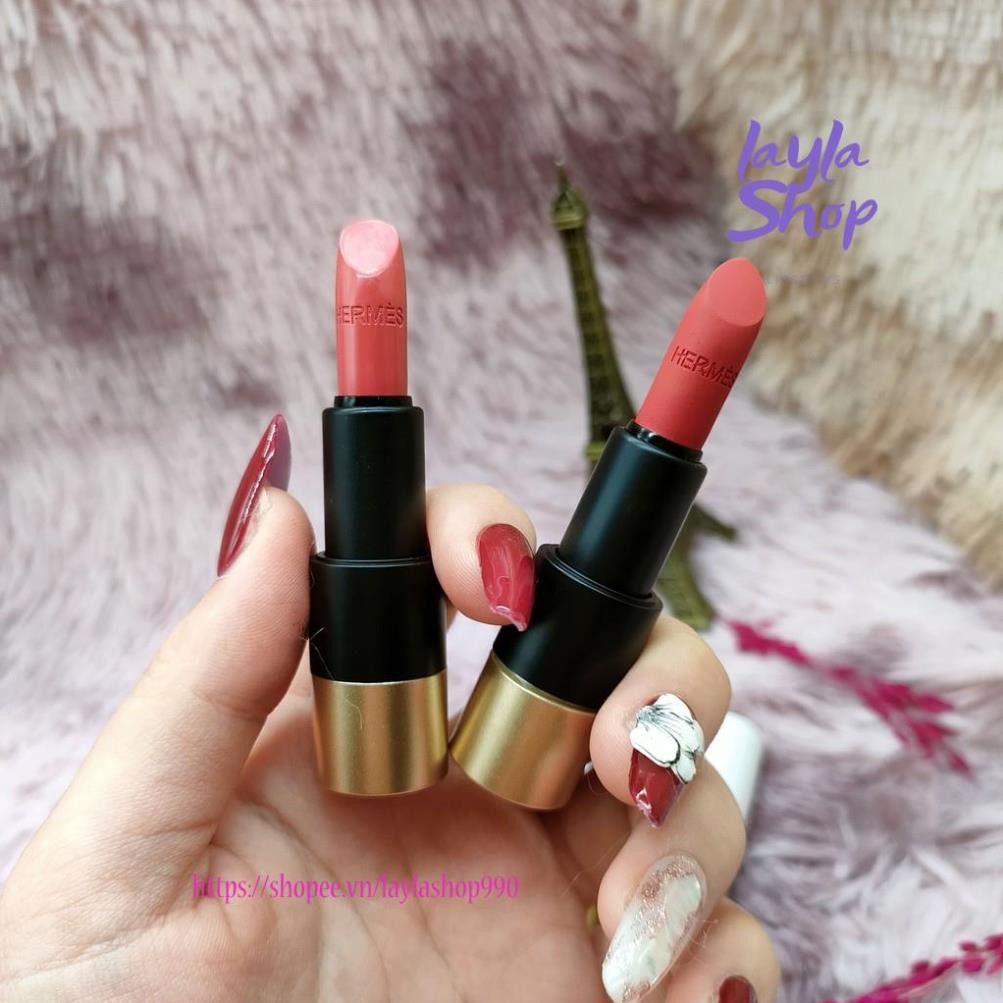 Son Hermes Satin Lipstick minisize 1.2g thiết kế biểu tượng siêu sang chảnh với bờ môi mềm mại bền màu