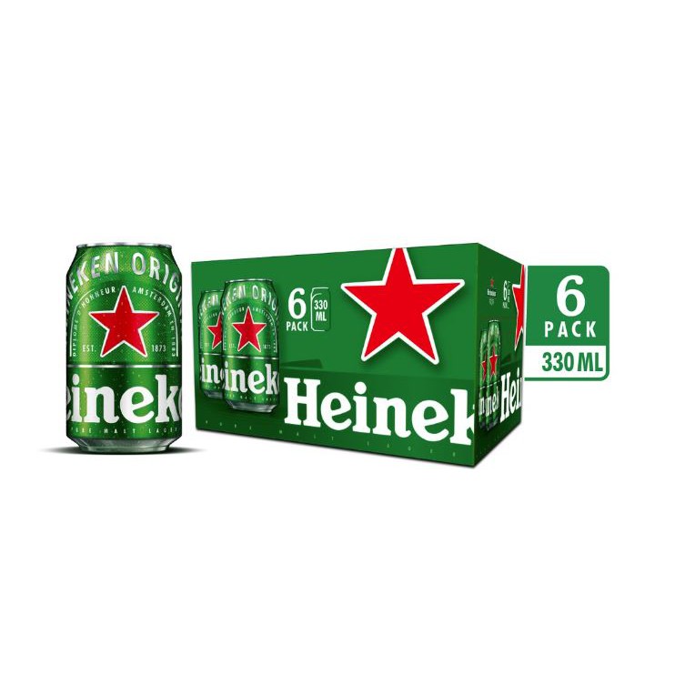 Lốc 6 Lon Bia Heineken 330ml