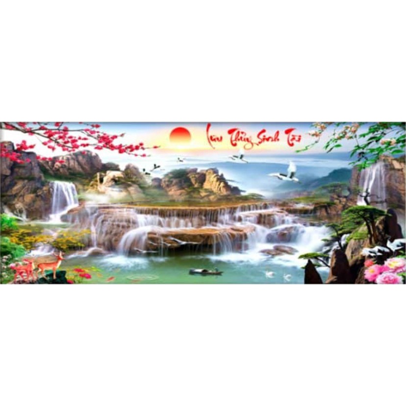 TRANH THÊU PHONG CẢNH ( THÊU 3D) -LV3015 (99*51)  LV3016(132*58)