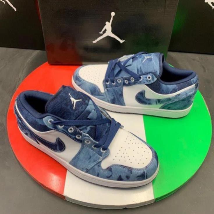 [MIỄN PHÍ SHIP] Giầy Thể Thao Air Jordan Low denim jeans màu xanh da bò | BigBuy360 - bigbuy360.vn