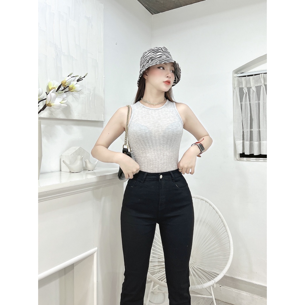 Áo thun ba lỗ nữ CRAZYTEEN phong cách năng động AT0322