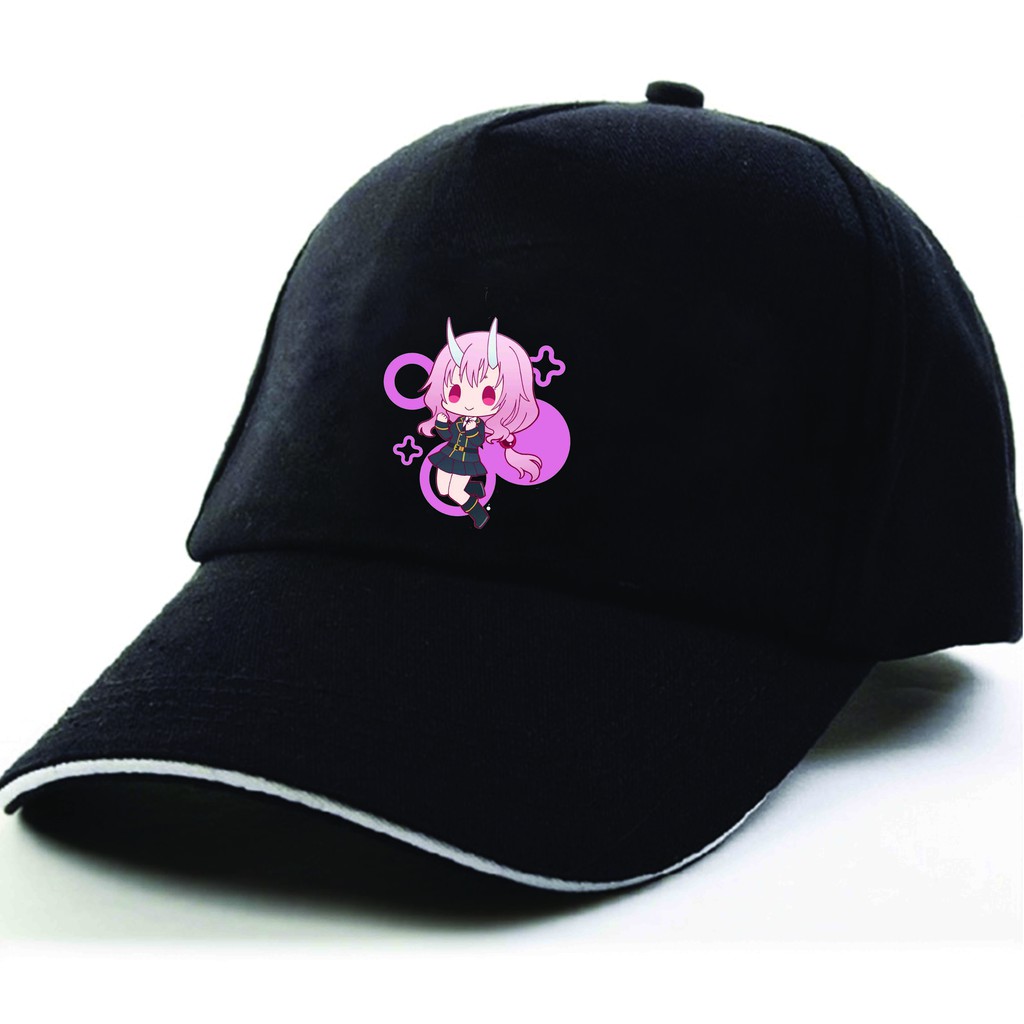 Mũ nón lưỡi trai đen in hình Tensei-shitara Slime datta Ken CHUYỂN SINH THÀNH SLIME anime chibi thời trang