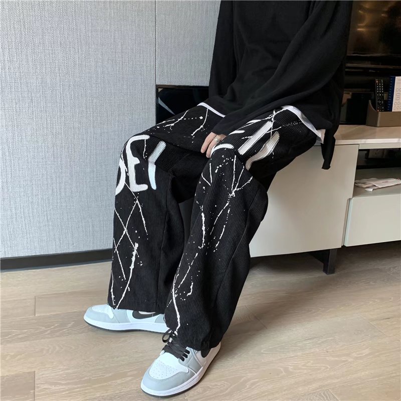 Quần ống suông Nam Kẻ Sọc Thời Trang Hàn Quốc quần jogger thể thao nam