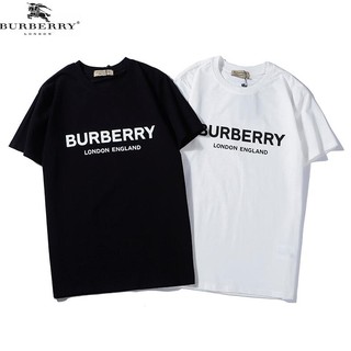 Áo Thun Cotton Tay Ngắn In Họa Tiết Burberry Thời Trang Cho Nam Và Nữ