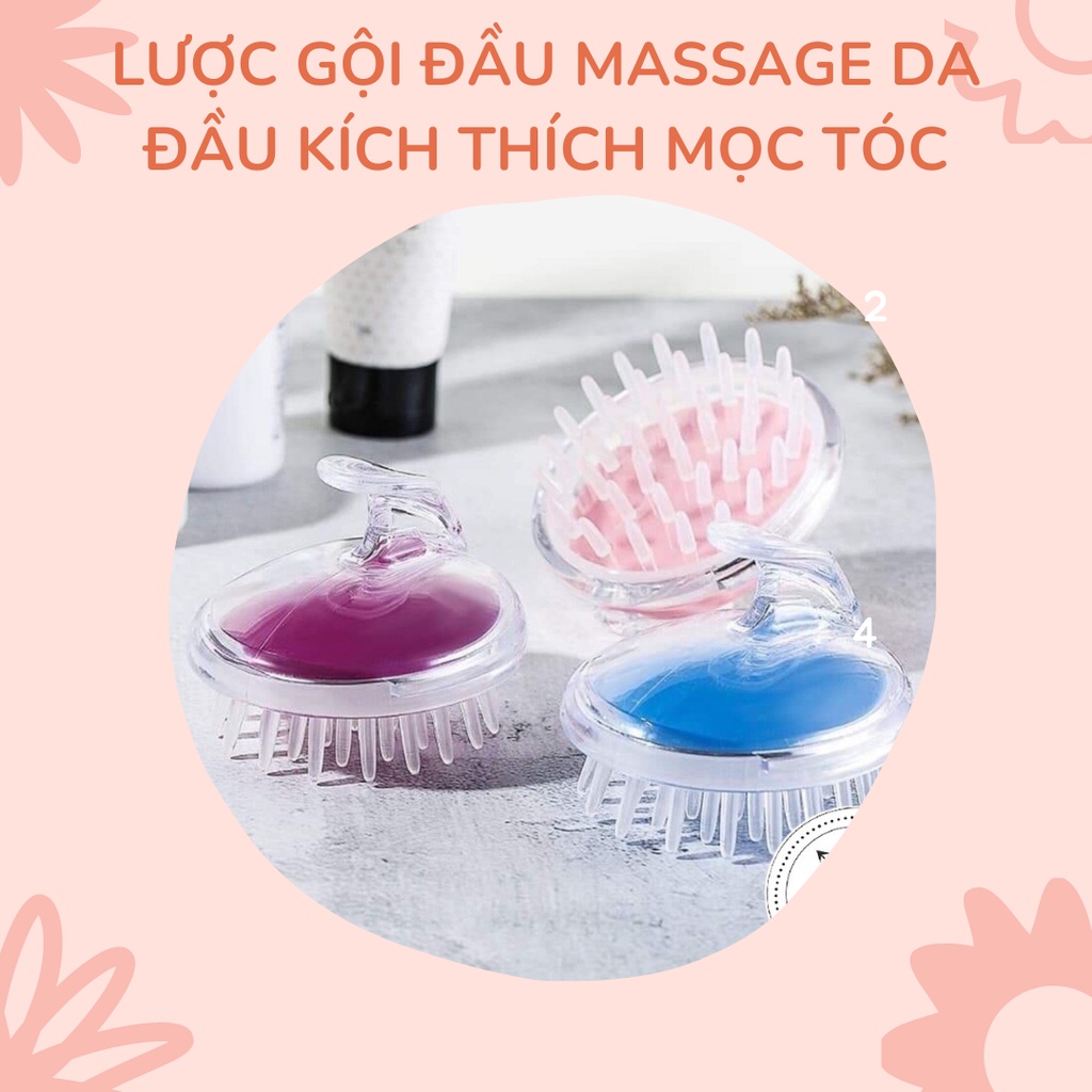 Lược Gội Đầu Massage Da Đầu, Giảm Rụng Tóc, Kích Thích Mọc Tóc