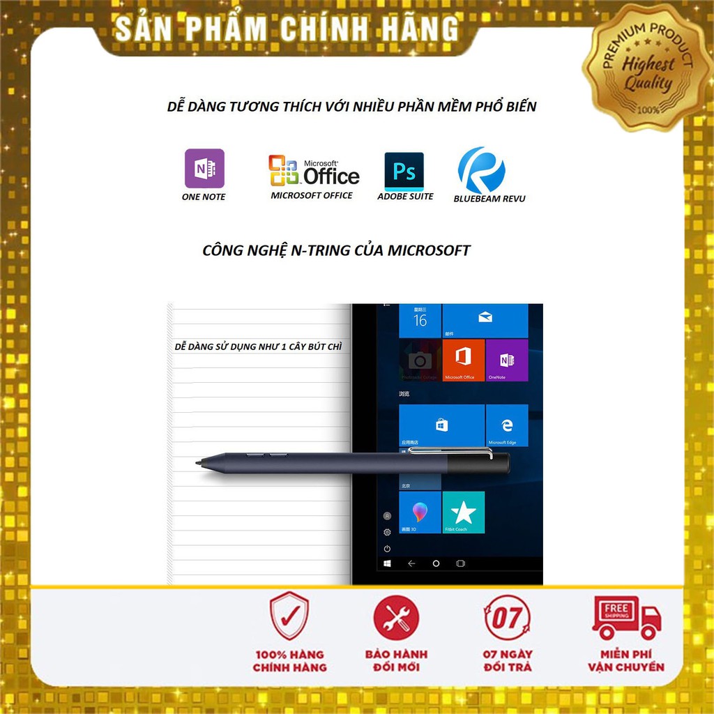 Bút Cảm Ứng Microsoft Surface Pen Version 2017 - Hàng Nhập Khẩu