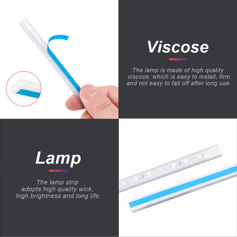 Dây đèn LED gắn cửa xe hơi BLALION cảnh báo an toàn chống va chạm tiện lợi