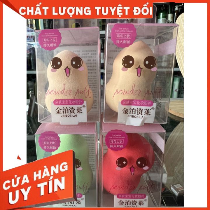 [chính hãng] Bông mút đánh kem lót kem nền hình hồ lô nhỏ xinh dễ thương siêu rẻ mềm mại có thể tán đều kem lót ☆*: .｡