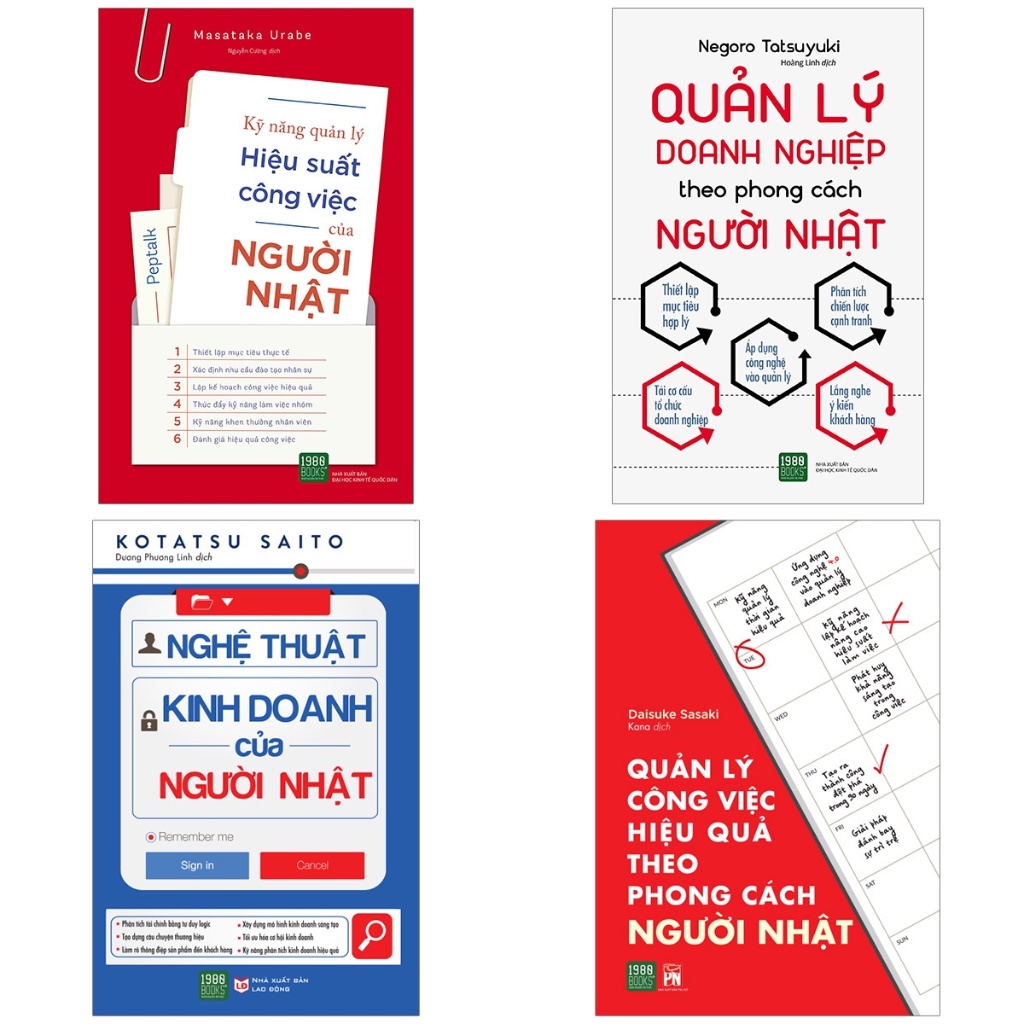 Combo Sách Quản Lý Hiệu Suất Công Việc + Quản Lý Công Việc Hiệu Quả + Nghệ Thuật Kinh Doanh + Quản Lý Doanh Nghiệp